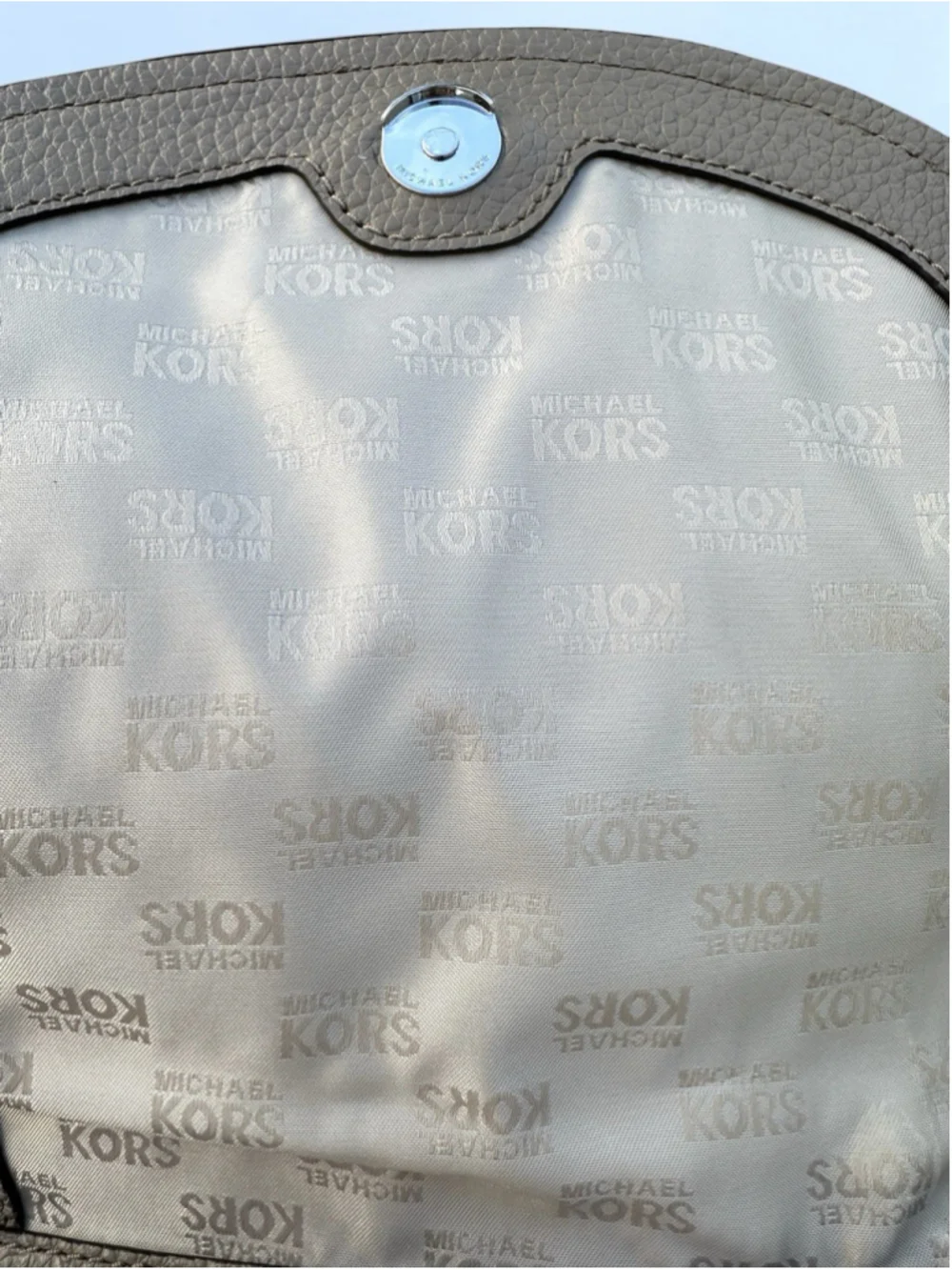 NWT Michael Kors Riley Large Pebble Leather Backpack Grey Geometric Patchwork